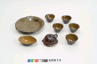 藏品(苗栗陶  蓮葉茶具組)的圖片